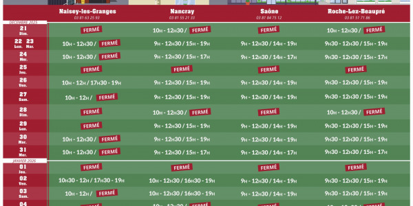 Horaires de Noël : surprises, produits festifs et ouverture spéciale dans les magasins de la Coopérative du Plateau de Bouclans